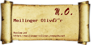 Meilinger Olivér névjegykártya